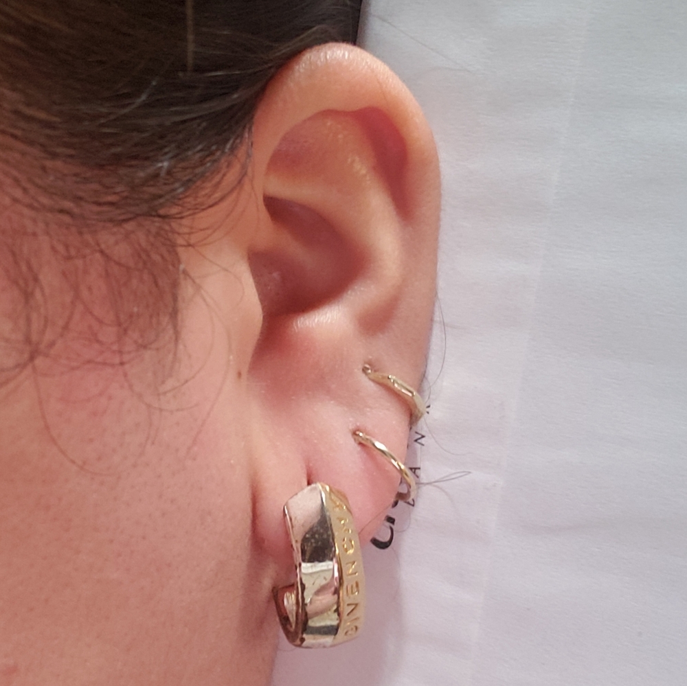 Givenchy Two Tone Cuff Earrings - image 5